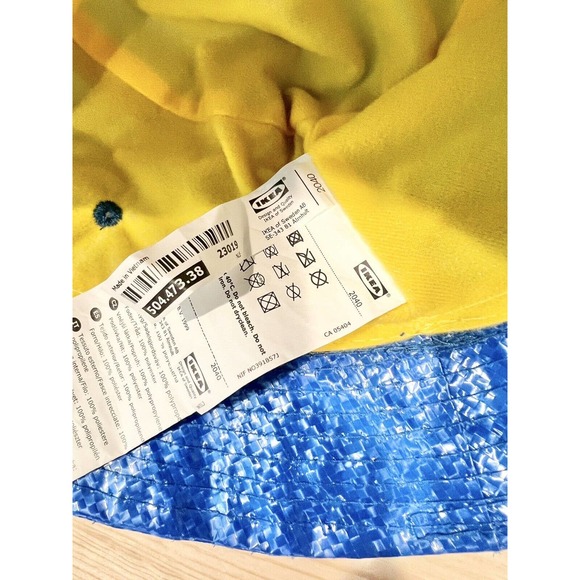 Ikea Knorva Plastic Bag Lined Bucket Hat Cap One Size Blue Official Y2K 90s VTG - Picture 4 of 5